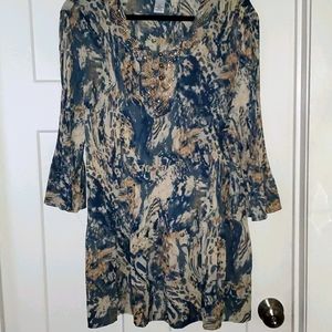 Catherines 2x pleated plus sized top